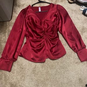 Red long sleeved shirt